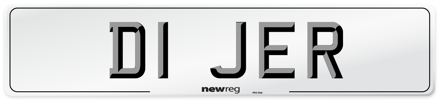D1 JER Number Plate from New Reg